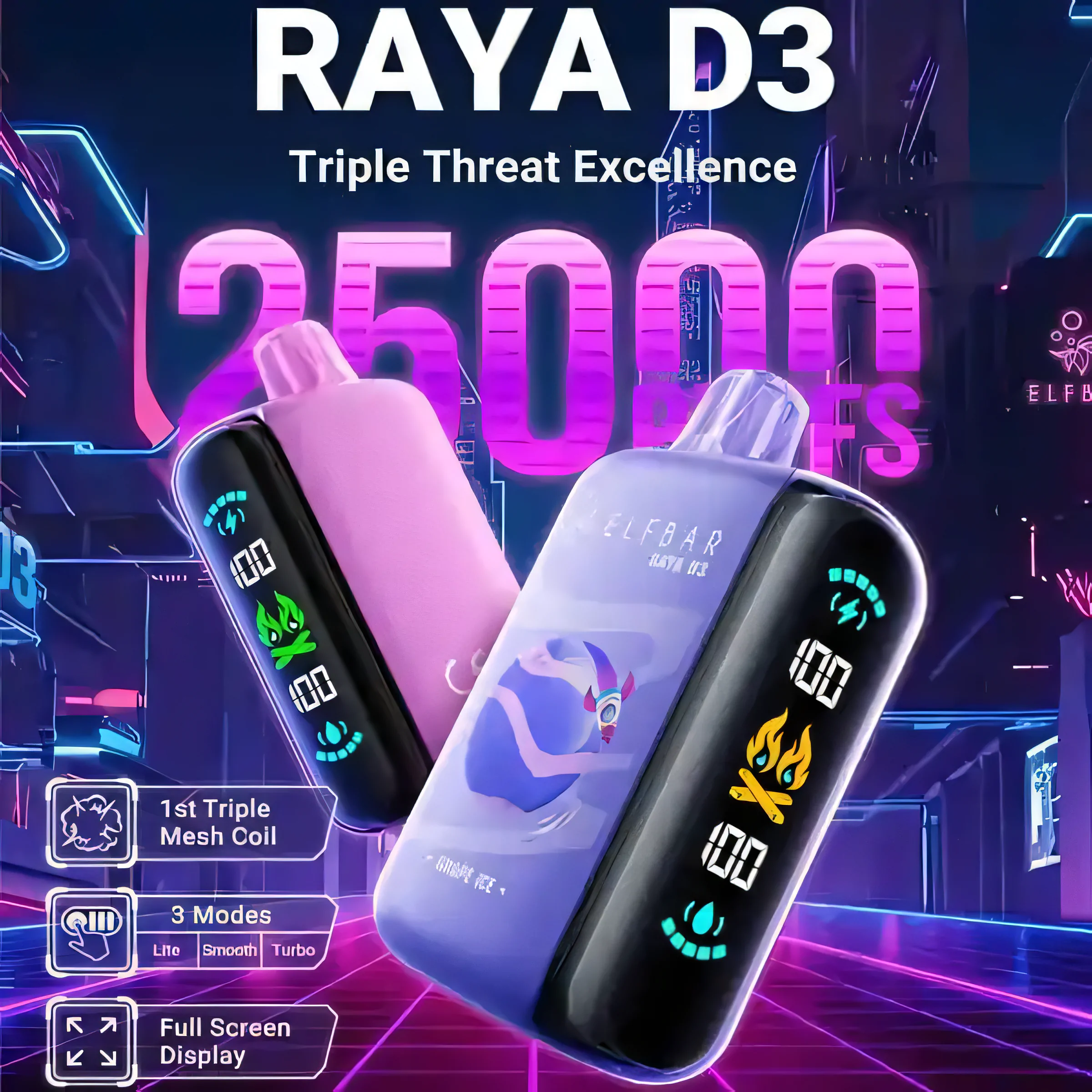 Elf Bar Raya D3 25000 Puffs